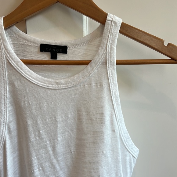 The Range Strata Slub Jersey Cinched Tank, Size S, White - Picture 7 of 11